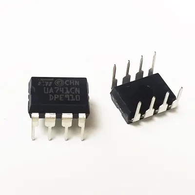 2PCS LM741CN/UA741CN DIP 8 Pin IC Operational Amplifier Op Amp จำนวน 2 ตัว