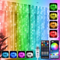 RGB LED Curtain Lights Fairy String Lights with Smart App Control Backdrop for Christmas Wedding Party Decoration indoor Outdoor