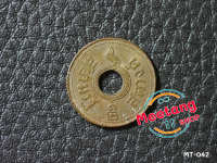 เหรียญ ราคา 1/2สตางค์ (มีรู) พ.ศ.2480 สมัยรัชกาลที่ 8 สินค้าเก่าเก็บมีคราบ ไม่ผ่านการล้าง