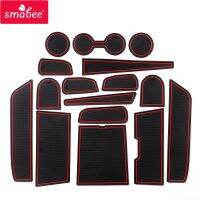 Smabee Gate Slot Cup Mat for Hyundai Tucson NX4 2021 2022 Interior Accessories Anti-Slip Door Pad Non-Slip Mats Rubber Coaster