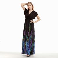 --dmq230731卍❈ Manufacturers selling hot Bohemian fat mm longer plus-size ice silk dress is on holiday beach skirt of the dress