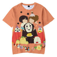 Spirited Away อะนิเมะญี่ปุ่น3D เสื้อยืด Ghibli Studio แขนสั้นตลก T เสื้อชายหญิง Graphic Tees