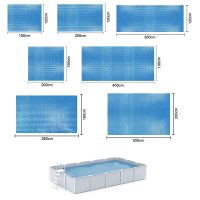 ที่คลุมสระน้ำสี่เหลี่ยม/กลมพลังงานแสงอาทิตย์ฤดูร้อนกันน้ำสระว่ายน้ำอ่างกันฝุ่นกลางแจ้ง PE บับเบิ้ลฟิล์มผ้าห่มอุปกรณ์เสริมสระว่ายน้ำ
