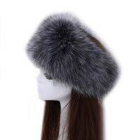 【YF】 Winter Thick Fox Hair Circle Russian Hat Fluffy Headband Female Fur Furry Wide Headdress Ski Accessories