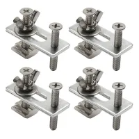 4-Pack M6 T-Track Clamps, Mini T-Rail Hold Down Clamp Kit Compatible with 3018-PRO, 3018-PROVer, 1810-PRO CNC Routers