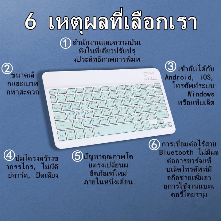 แป้นภาษาไทย-keyboard-คีย์บอร์ดบลูทูธ-ipad-iphone-แท็บเล็ต-samsung-huawei-ipad-ทุกรุ่น-ใช้ได้