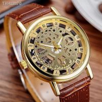 ⌚ นาฬิกา South Korea fashion not waterproof mechanical hollow out creative students watches