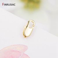 ตะขอล็อบสเตอร์ทองเหลืองชุบทองแท้14K สำหรับสร้อยคอกำไล DIY เครื่องประดับทำมือทำชิ้นส่วน