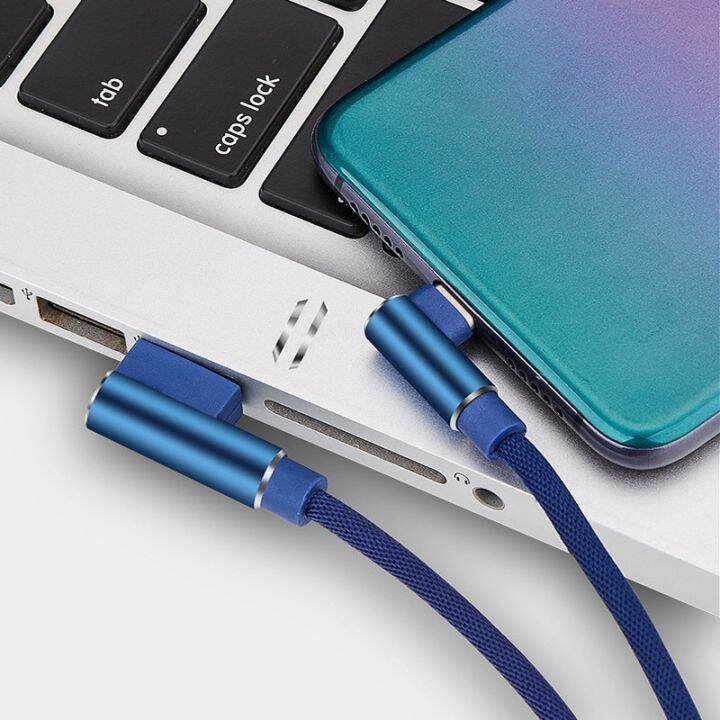 25ยูเอสบีซม-ถึงพิมพ์ไมโคร-usb-แบบสั้นศอกสายชาร์จ90องศา-usb-c-micro-cable-2-4a-สายชาร์จเร็วสำหรับ-samsung-huawei