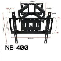 ชุดขาแขวนทีวี ขนาด 26-65 นิ้ว หมุนได้ ปรับก้ม-เงย ได้ Functional two Arm Full Motion Tilt Swivel LED TV Wall Mount Bracket26-65 นิ้ว NS400 แข็งแรงรับนำ้หนักได้ 40 Kg(SKU2452)