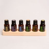 EONWAY สำหรับ doterra ที่เก็บเดสก์ท็อป มี6รู มินิมินิ ชั้นวางน้ำมันหอมระเหย ยืนแสดง ชั้นเก็บน้ำมันหอมระเหย ที่วางขวดน้ำหอม