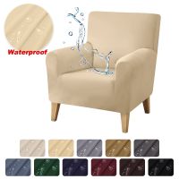 【jw】℡ஐ▩  impermeável do estiramento da poltrona Slipcover destacável braço inclinado para trás macio único pequeno Seater sofá capas casa clube