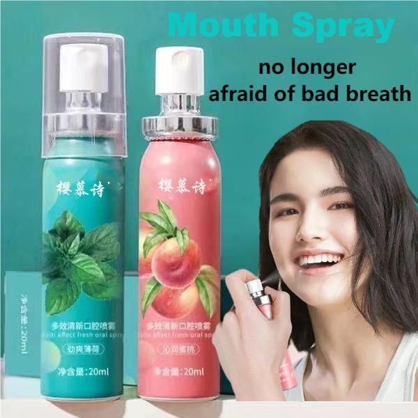 YANJIAYI 20ML Fresh Breath Oral Spray Long Lasting Refreshing Mouth ...