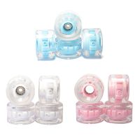 4Pcs Land Surfboard 6 Lights Luminous Wheel,Glitter PU Wheels for Skateboard Longboard,High Elastic Surfboard Wheels