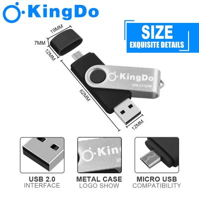 🥰สุดพิเศษ USB Kingdo Ultra Dual Drive 32 GB USB  ด้วยฟังก์ชั่น OTG ( แฟลชไดร์ฟ Andriod usb Flash Drive ) สุดคุ้ม แฟลชไดร์ฟเพลง