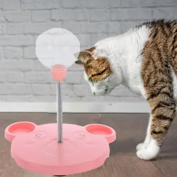 Interactive Cat Feeder Toy - Swinging Ball With Leaking Food