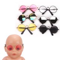 43 Cm Baby Dolls Glasses Newborn Stylish Metal Framed Sunglasses Baby Toys Lalafanfan Accessories Fit American 18Inch Girls Doll Hand Tool Parts Acces