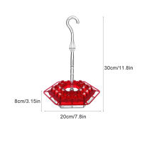 Home Garden Hummingbird Deck Ant Moat Gift Hexagonal Red Portable With Perch ABS Bird Feeder Patio Outdoor Hanging Durable