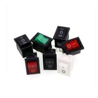 5Pcs KCD1 Series 2/3/4/6 Pin Rocker Switch Power Switches 6A/250V 10A/125V AC 2/3 Position Black Button Mounting 15mm x 21mm