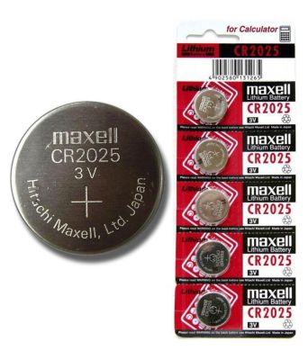 ถ่านกระดุม Maxell Cr2025 3V แพค 5 ก้อน