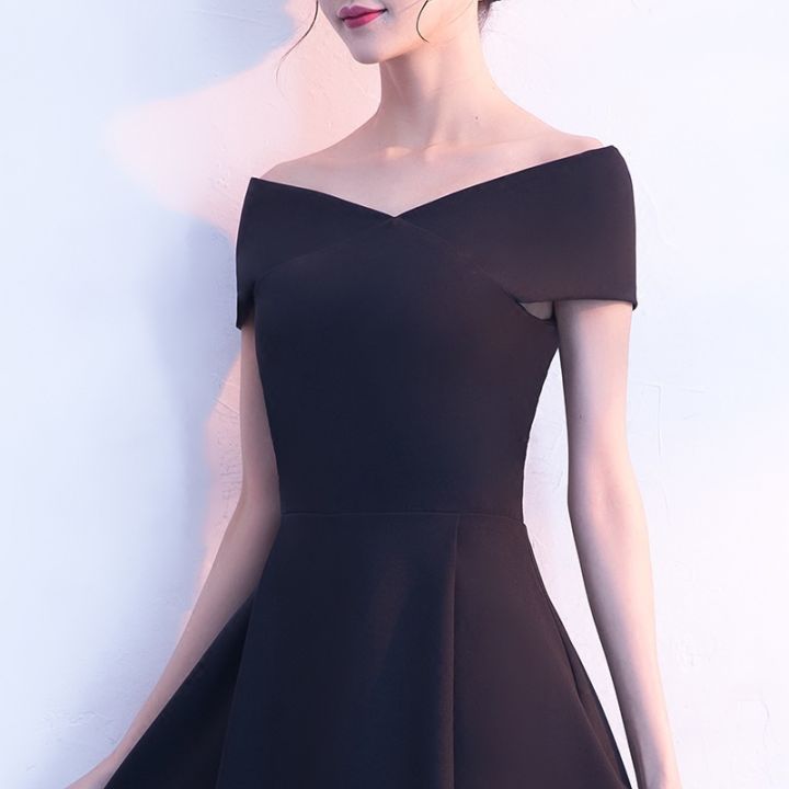 evening-dress-2022-new-black-company-annual-banquet-shoulder-dignified-elegant-slim-long-dress