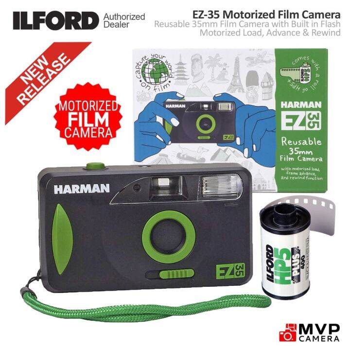 ILFORD HARMAN EZ35 EZ35 Reusable Film Camera Motorized Loading 35mm