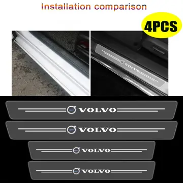 4pcs Car Door Sill Protector Stickers For Volvo S60 S90 V40 V60