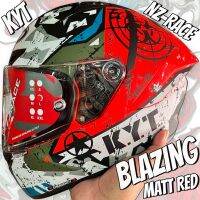 KYT NZ RACE BLAZING MATT RED [ แว่น 2 ชั้น ] [ DD-Ring ] [ มีช่องเว้า ]