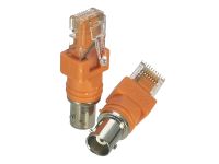 1พีซีเอสคอนเนคเตอร์แจ็ค BNC แบบตัวเมียเพื่อ RJ45ปลั๊กเสียบอาร์เอฟสายชารจ์ที่มีเเกนกลางร่วมกันคุณภาพสูง