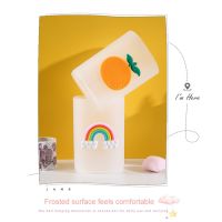 insCartoon Translucent Frosted Pen Holder Cute Multi-Functional Student Stationery Storage Container Office Desktop Storage Box