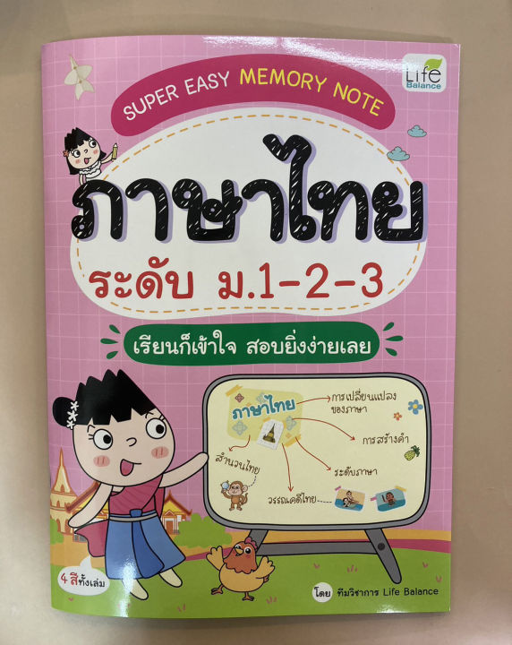 inspal-หนังสือ-super-easy-memory-note-ภาษาไทย-ระดับ-ม-1-2-3-เรียนก็เข้าใจ-สอบยิ่งง่ายเลย