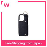 ELECOM iPhone 14 Pro Case Cover Open Type Leather with Anti-drop Band Royal Navy PM-A22CPLOILNV