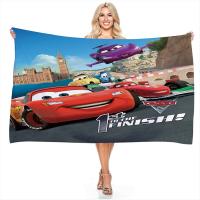 {Gexing fabrics} Disney Lightning McQueen ผ้าเช็ดตัวรถยนต์ผ้านุ่มระบายอากาศได้ดีผ้าเช็ดตัวชายหาดการ์ตูนผู้ใหญ่ของขวัญตกแต่งผ้าห่ม