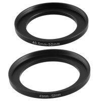 2PCS Replacement Metal Filter Step Up Ring Adapter for Camera, 40.5mm-52mm &amp; 43mm-52mm