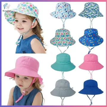 Baby Boys Girls Wide Brim Cute Sun Hat Kids Bucket Cap Summer Anti