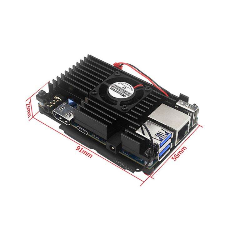 for-orange-pi-4-lts-for-opi-4-lts-4b-4-aluminum-alloy-protective-case-with-cooling-fan