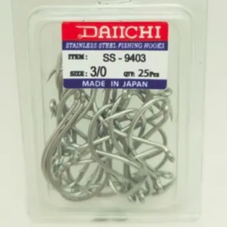 Daiichi Stainless Steel Fishing fish Hooks SS-9403 Choose Size