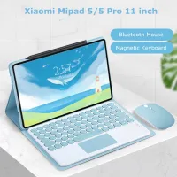 Wireless Keyboard for Xiaomi Mipad 5 5 Pro 11 inch Case Foldable Smart Stand Case with Rechargeable Keyboard Portuguese Spanish Keyboard Accessories