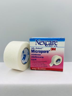 3M Nexcare Micropore 1 นิ้ว x 10 หลา 3เอ็ม เน็กซ์แคร์ ไมโครพอร์ เทปติดแผลชนิดเยื่อกระดาษ