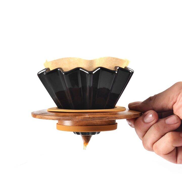 new-arrival-espresso-coffee-filter-cup-ceramic-origami-pour-over-coffee-maker-with-stand-v60-funnel-dripper-cafe-accessories