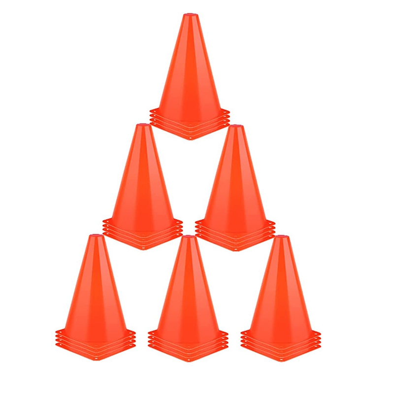 Training Traffic Cone 10 Pack cones boundary sports pitch markers marking ground 