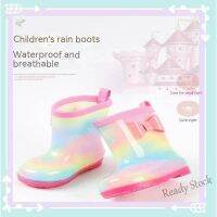 【hot sale】 ✁ B53 [X S Baby Store]?Rainbow Kids Rain ShoesRain boots kidsKids bootsRain bootsRain boots safetyRain boots for kidsSoft bootsComfortable shoes