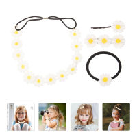 PickEgg 4pcs Daisy Hair Accessories Women Daisy Headband Daisy Hair Tie Daisy Hair Clips Set