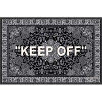 KEEP OFF Area Rugs Floor Mat Black and White Car Living Room Bedroom Bedside Bay Window Sofa Floor Decor Mat