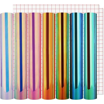 9 Pack Holographic Vinyl for Cricut - 12X12inch Permanent Holographic Vinyl Sheets for Decor Sticker,Party Decor ,Car