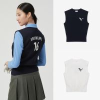 [COD] Korean single golf ladies autumn and winter layered knitted vest new versatile fashion wide shoulder