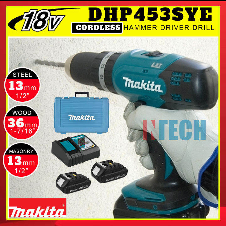 Makita dhp453z 18v discount battery