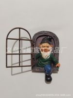 （HOT)Garden Gnome Statue คนแคระสวน 3D ของประดับตกแต่งรูปปั้นเรซิ่นคนแคระ