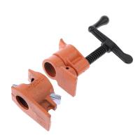 ◙ 1PCS Woodworking Fixing Pipe Clamp Cast Iron Wood Gluing Pipe Clamps Heavy Duty Connector Hardware Clamps high clamping pressure