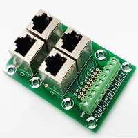 [HOT QAA,JXHKLWW 121] RJ45 8P8C แจ็ค4-Way Buss Breakout Board ขั้วต่อ.